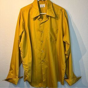 Men’s vintage BRENT button down long sleeve shirt ☀️ French cuff ☀️ 17.5